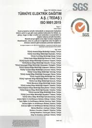 TEDAŞ Uygunluk Belgesi