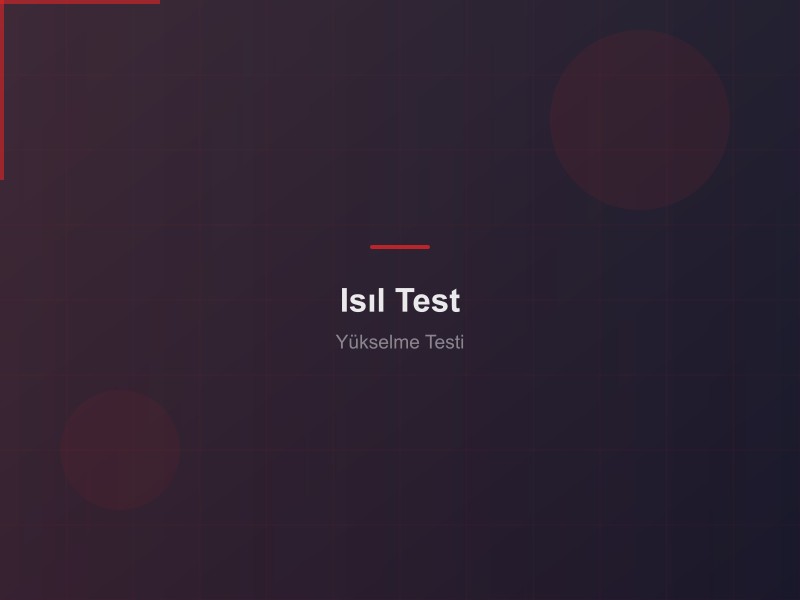 Isıl yükselme testi